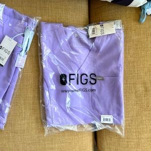 XS Figs Scrubs Top: Catarina (slim), Lavender Dew NIB